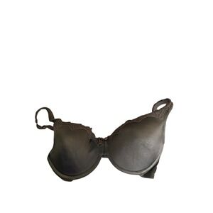 Fruit of the Loom Black Lace‎ Trim Front Closure Bra Size 38D padded As is